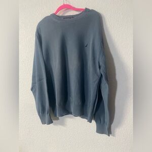 Nautica Men's Classic Blue Crewneck 100% cotton Fall Winter Sweater XL